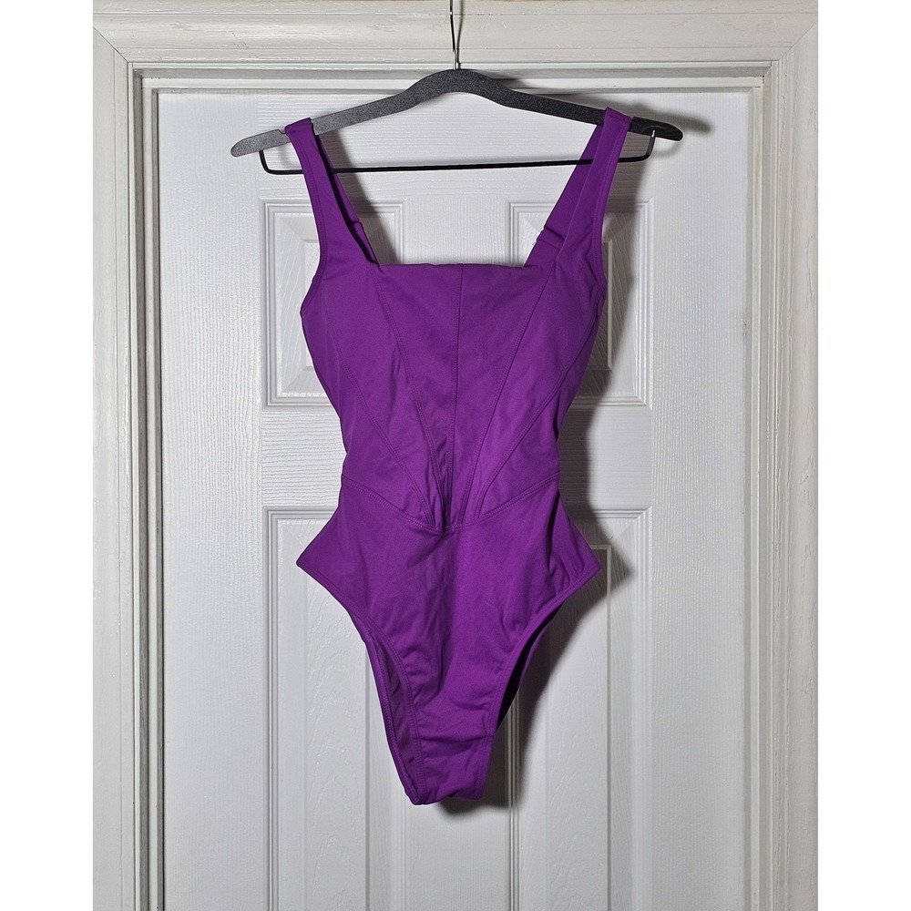 TA3 One Piece Swimsuit XS Reg/Long‎ Sculpting Shapewear Fit Fuchsia Corset Tie
